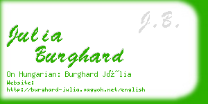 julia burghard business card